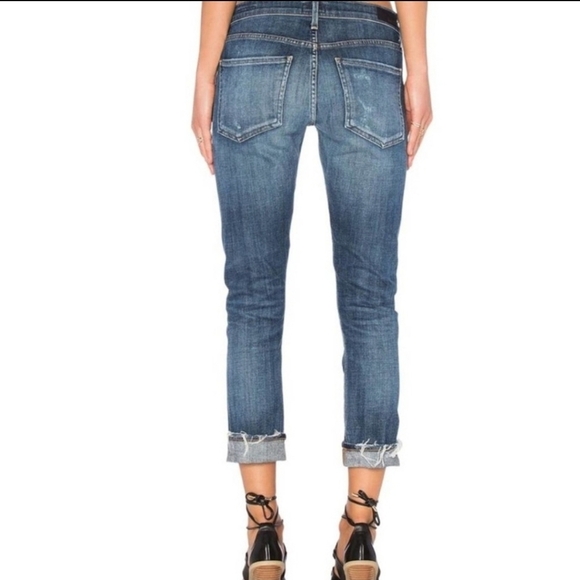 Agolde Isabel Slim Fit Boyfriend Starwood Slight Distressed Jeans Size 27 - Picture 4 of 13